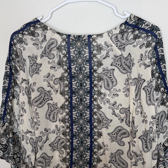 Democracy Boho Peasant Blouse With Tassels Size 1X - Picture 9 of 16